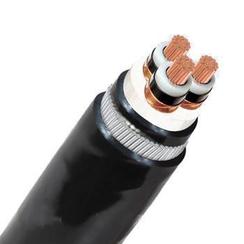 19 negro rojo del voltaje de la SWA de 33kv XLPE del cable del CU del PVC de la cinta media del atascamiento
